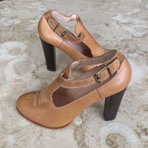 Hobbs London NW3 Leather Mary Jane Heels - Picture 7 of 12